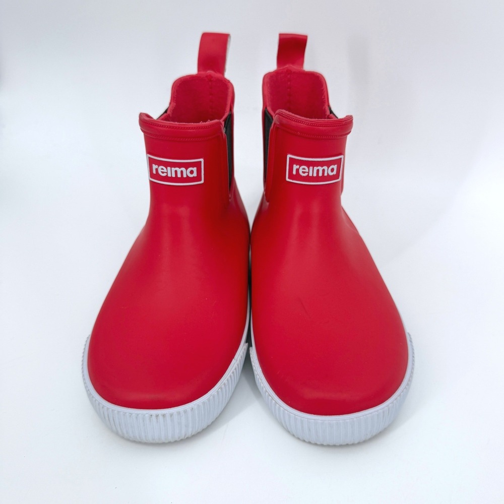 Reima Kid's Red Ankles Rubber Rain Boots Waterproof Sz 11.5